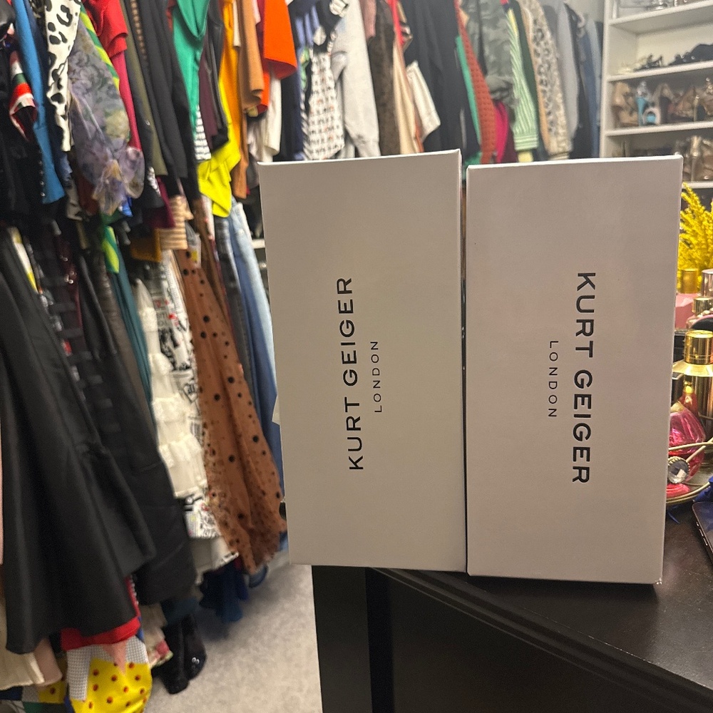 Two Kurt Geiger empty shoe box